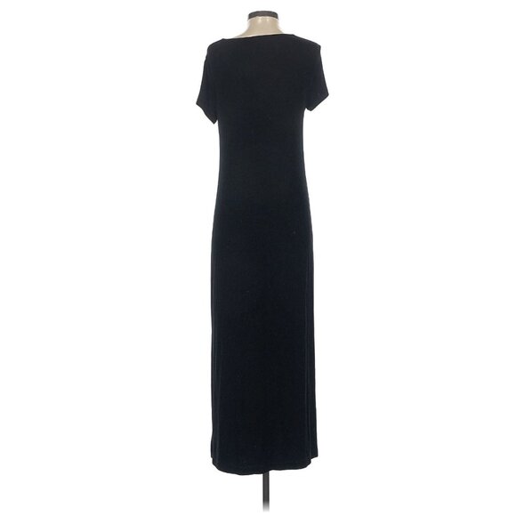 Chico's Size 3 = XL/16 Travelers Classic Black Short Sleeve Maxi Dress Timeless - Picture 8 of 11